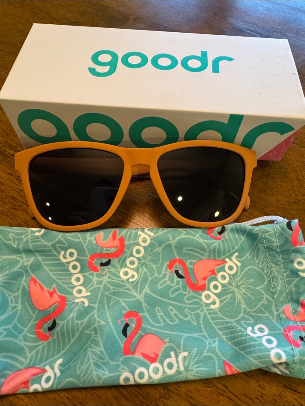 OH Orange goodr Sunglasses with dark Lenses never worn